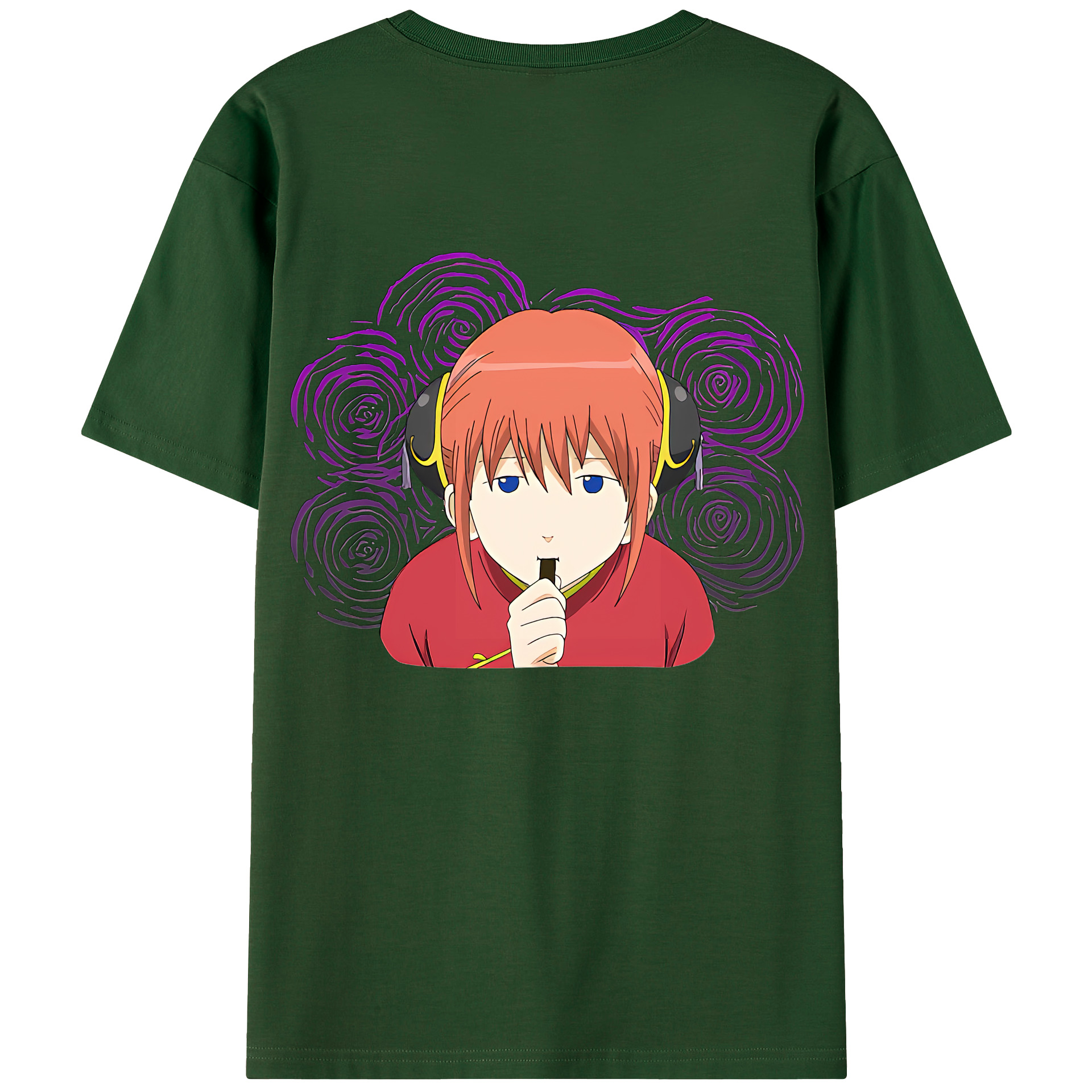 （画像用） ぎんたま 坂田銀時（さかたぎんとき） 神楽 志村新八（しむら しんぱち） GINTAMA Sakata Gintoki Kagura Shimura Shinpachi 綿100％半袖Tシャツ（背面プリント）